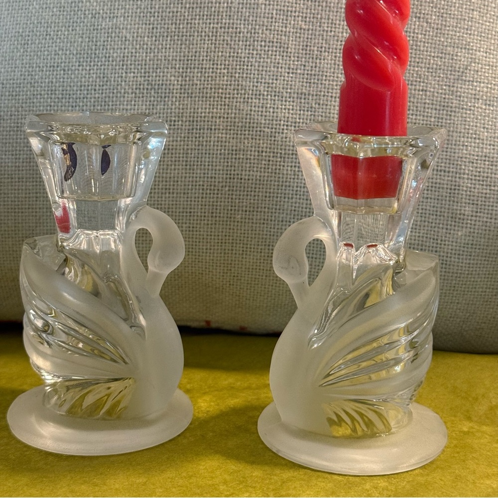 PartyLite Swan Crystal Candle Holders - Picture 3 of 9